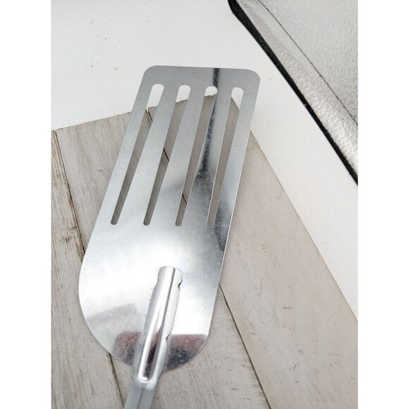 Vintage KOCO Long Spatula Slotted 12" Almond Handle Chrome Plated - Picture 2 of 8